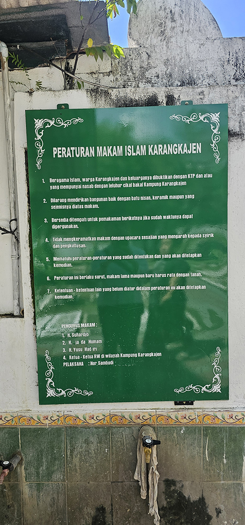 Peraturan Makam Karangkajen Peraturan Makam Karangkajen